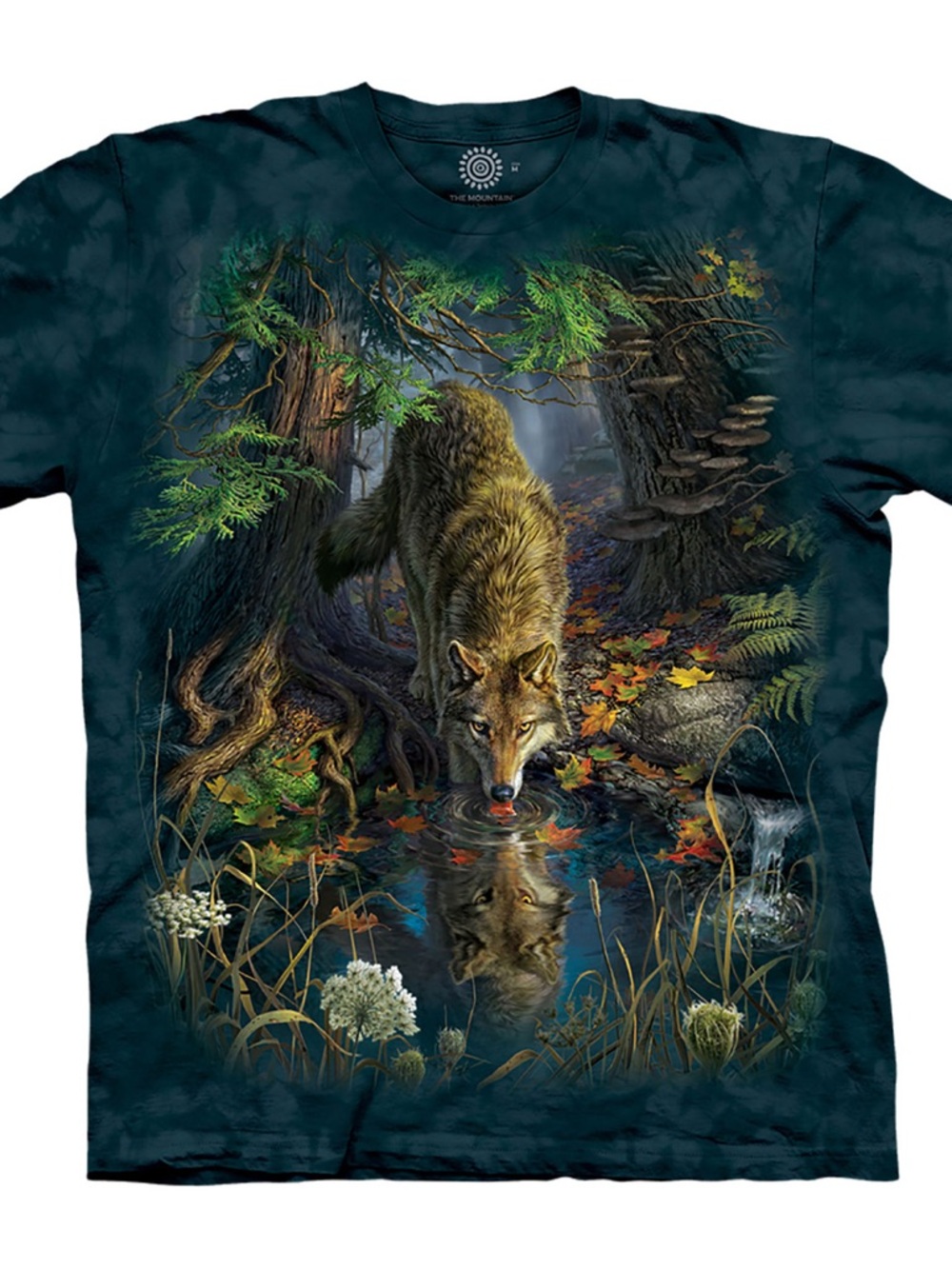 The Mountain Wolf Enchanted Pool Tee - Teal, Green, Brown
